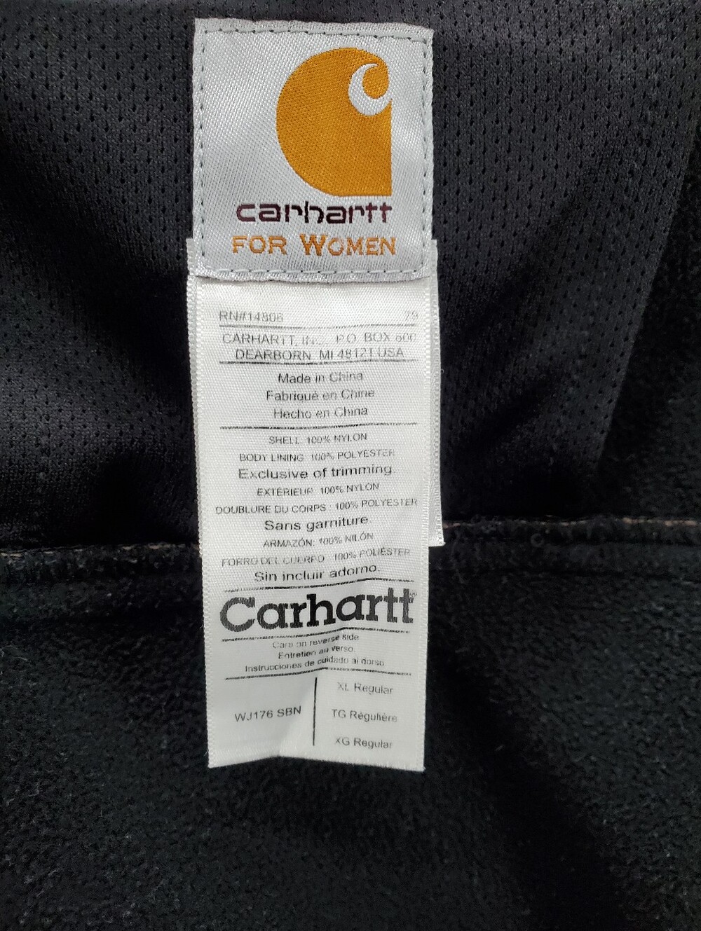 Carhartt Soft Shell Jacket Womens XL Brown Tan Full Zip WJ176 SBN - Picture 2 of 9